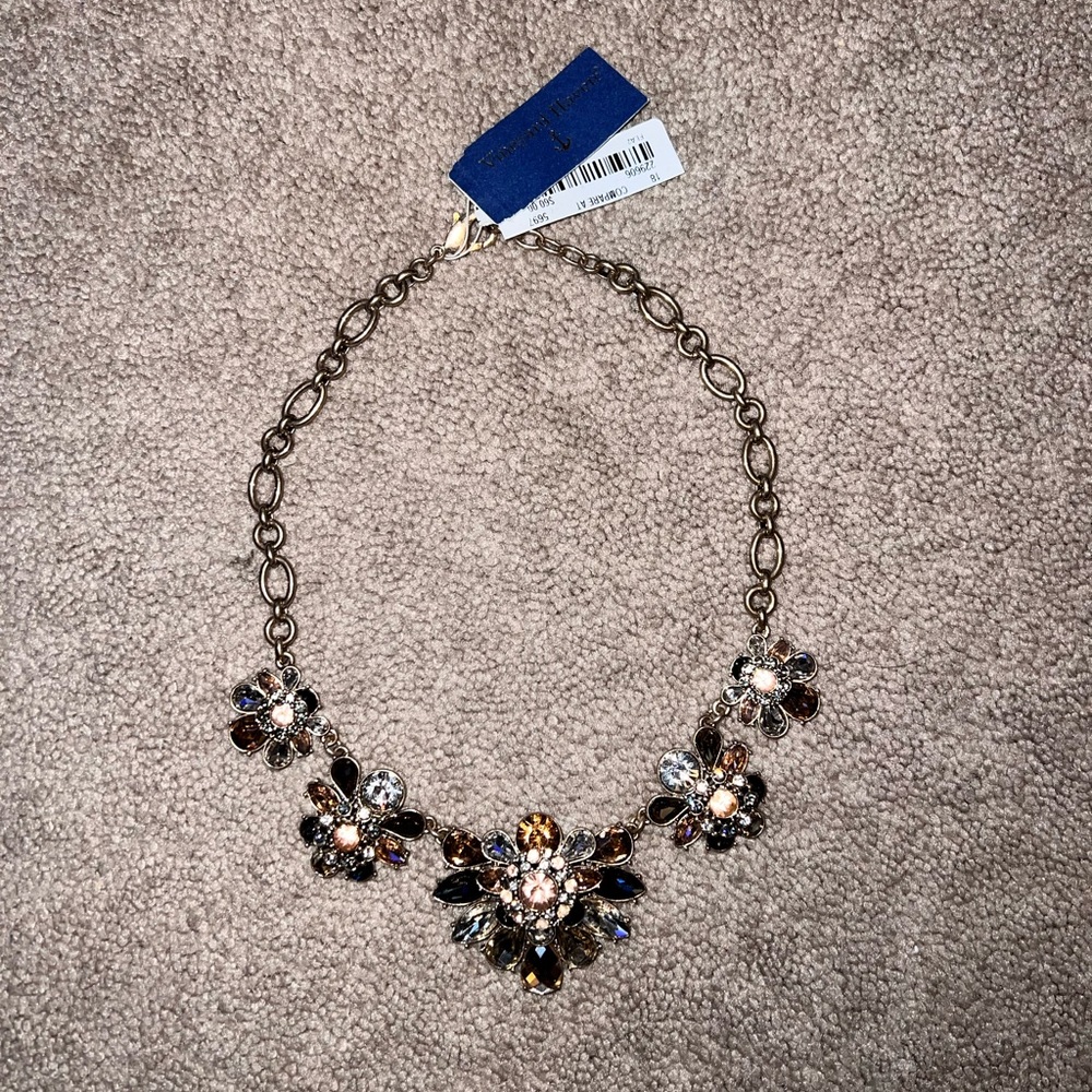 Vineyard Haven Gold Rhinestone Chunky Necklace